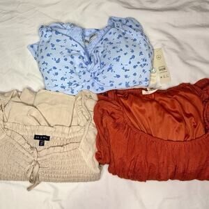 Women’s Dress Bundle Lot 3 XL 1X Puff Sleeve Boho Casual Spring Summer